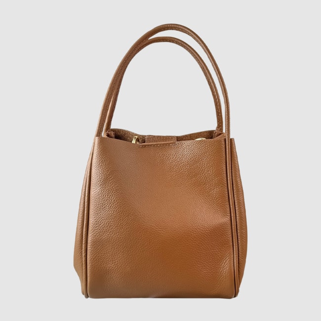 Bolsa Couro Saquinho Camel 9044