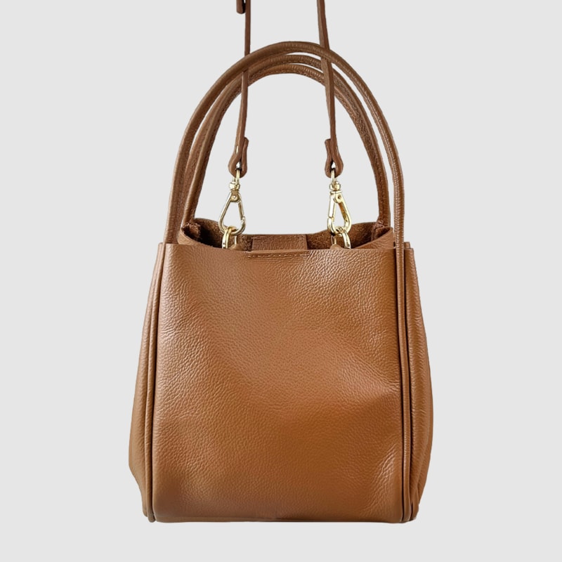 Bolsa Couro Saquinho Camel 9044