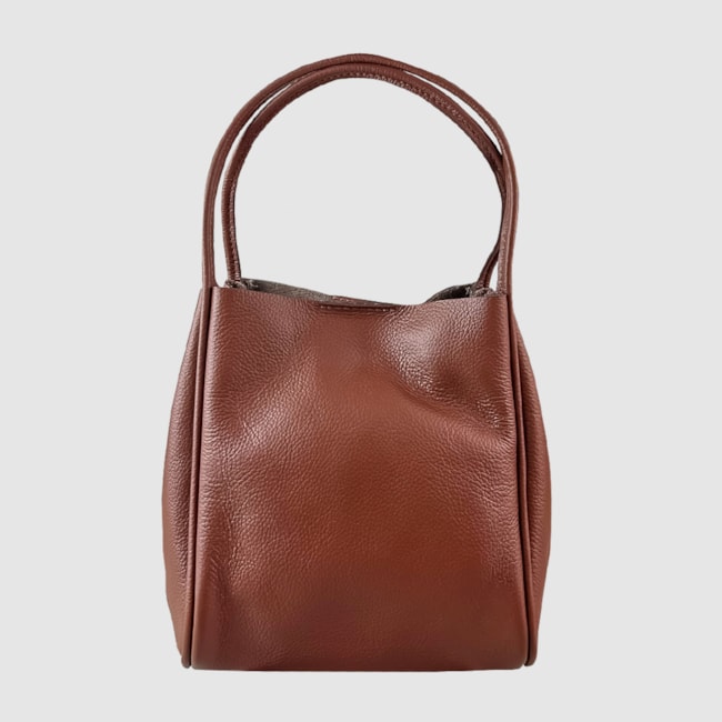 Bolsa Couro Saquinho Marrom 9044
