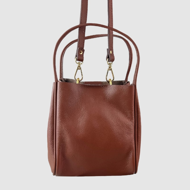 Bolsa Couro Saquinho Marrom 9044