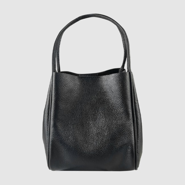 Bolsa Couro Saquinho Preto 9044