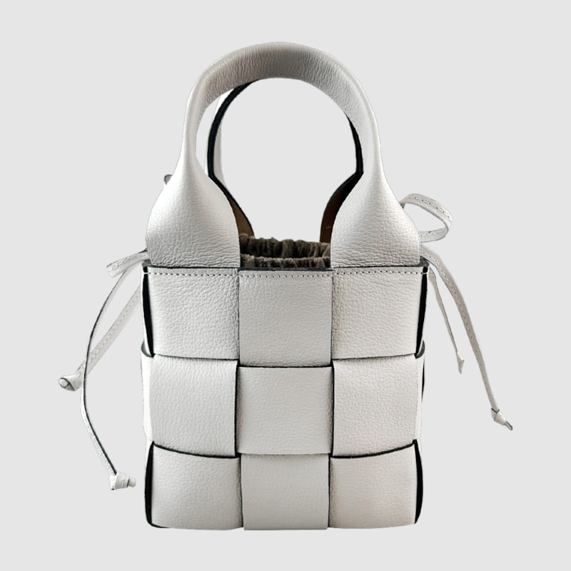 Bolsa Inspiração Bottega Couro Off White 409