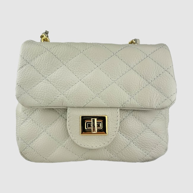 Bolsa Londres Couro Off White Matelassê 523