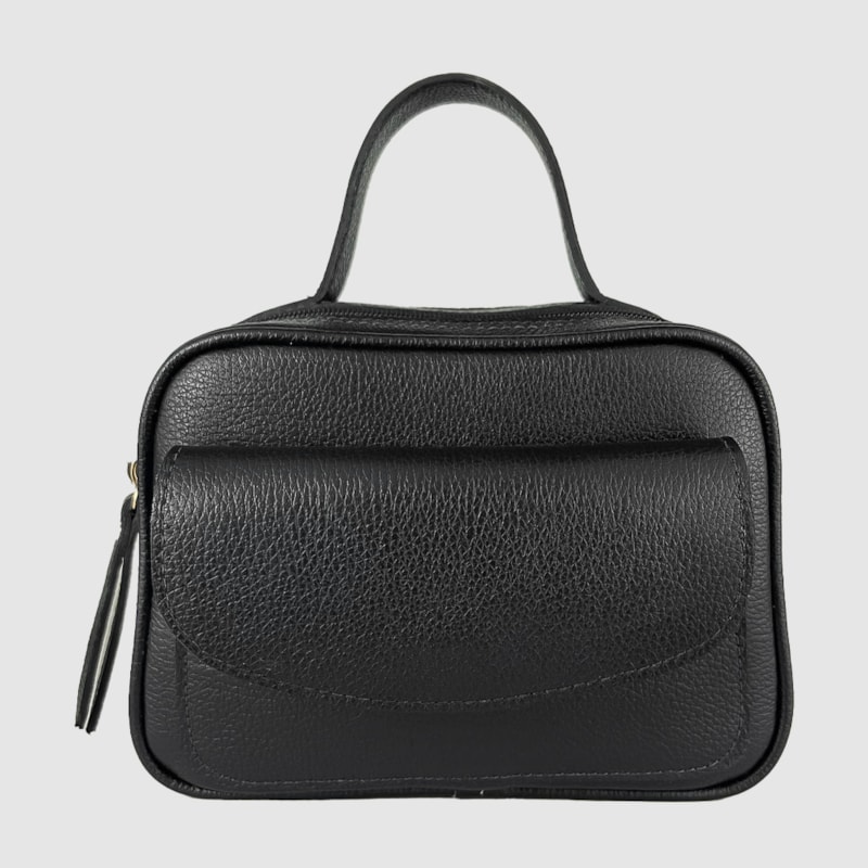 Bolsa Napoli Couro Preto 501