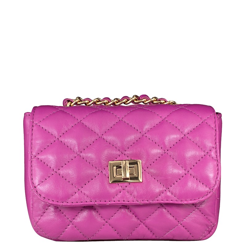 Bolsa Pequena em Couro Pink Matelassê 2595