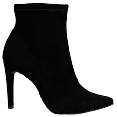 Bota Cano Curto Bico Fino em Suede Preto 9138 Bota Cano Curto Bico Fino em Suede Preto 9138