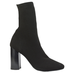 Bota Cano Médio em Crochê Preto 9122 Bota Cano Médio em Crochê Preto 9122