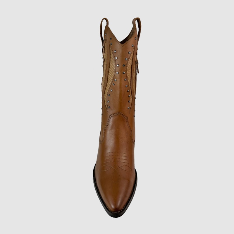Bota Country Bianca Couro Camel 122