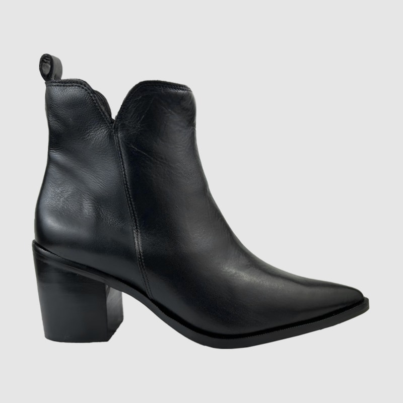 Bota Crystal Couro Preto 310 Bota Crystal Couro Preto 310