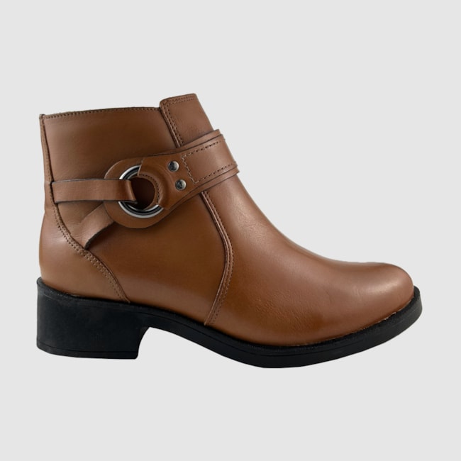 Bota Elise Couro Camel 144