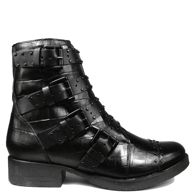Bota Gabrielle Preto Couro 6891 Bota Gabrielle Preto Couro 6891