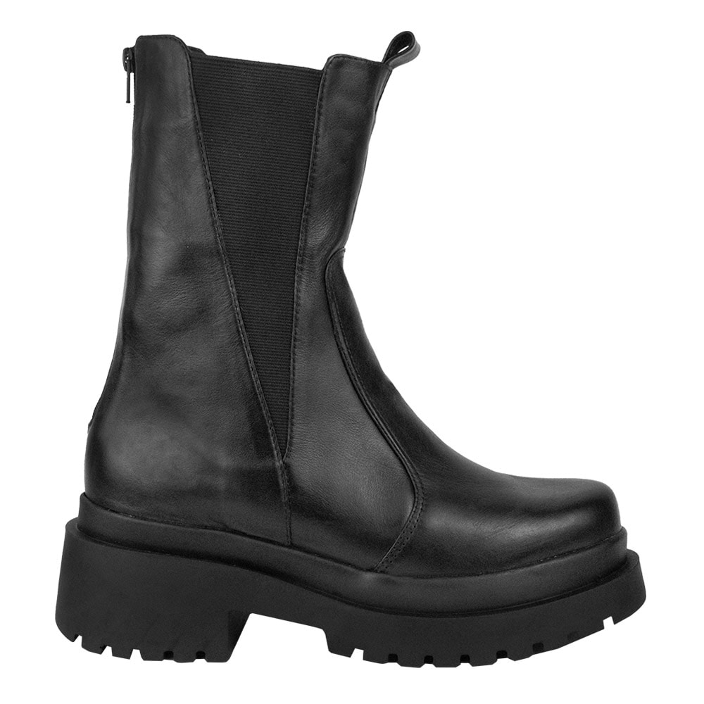 Bota Liz Preto Couro Estilo Chelsea 4044 ArtemPe