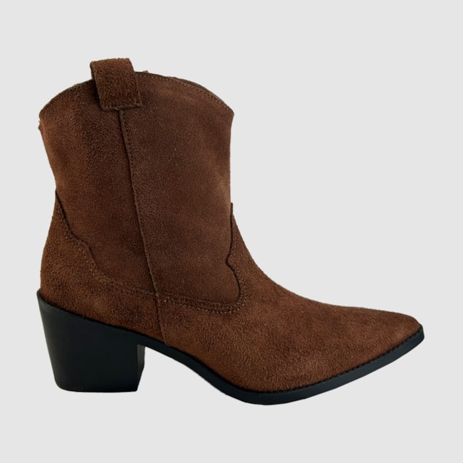 Bota Holly Couro Camurça Cedro 323