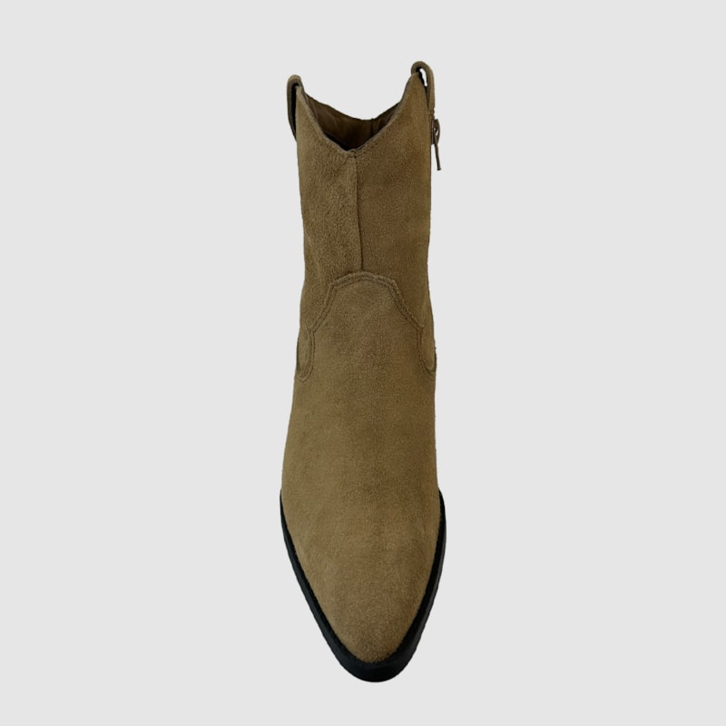 Bota Holly Couro Camurça Taupe 323