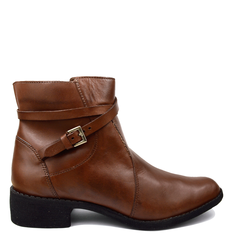Bota Marion Couro Castanho 4014 Bota Marion Couro Castanho 4014
