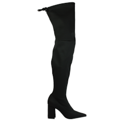 Bota Over Knee Bico Fino em Lycra Preto 371 Bota Over Knee Bico Fino em Lycra Preto 371