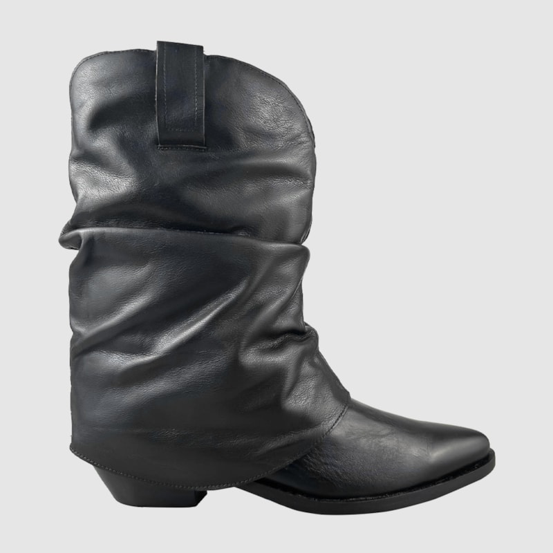 Bota Polly Couro Preto 340