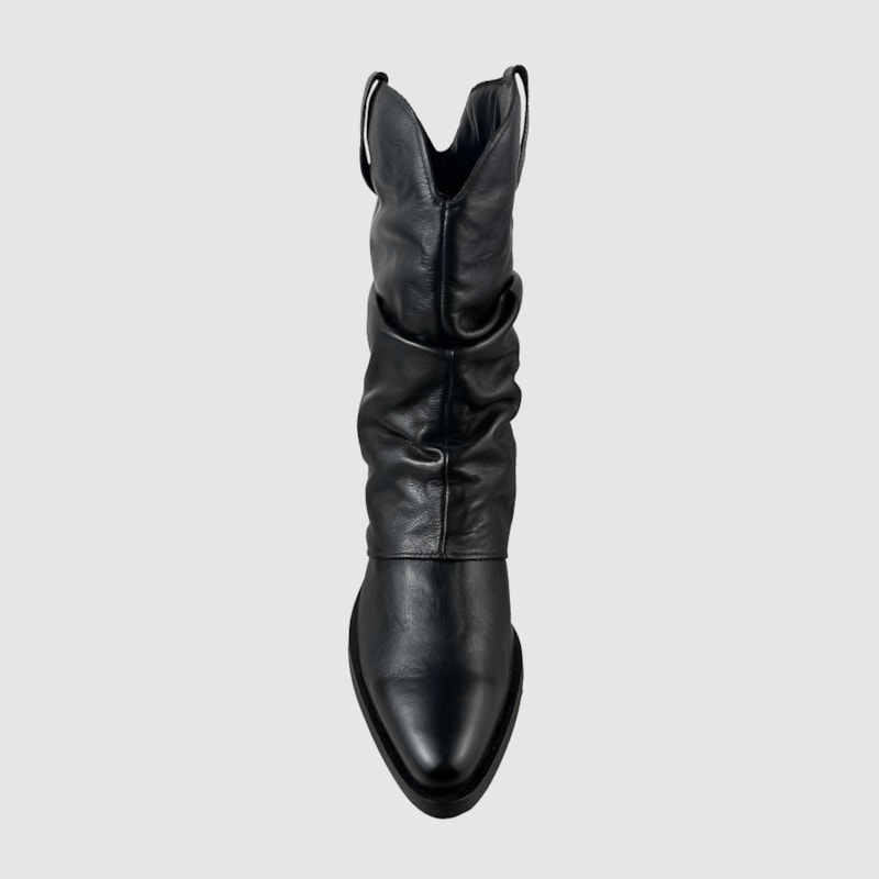 Bota Polly Couro Preto 340