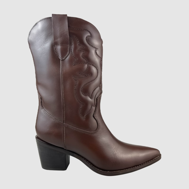 Bota Western Camila Couro Pecan 221