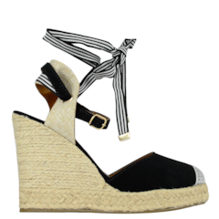 Espadrille Lace Up em Suede Preto 3095 Espadrille Lace Up em Suede Preto 3095