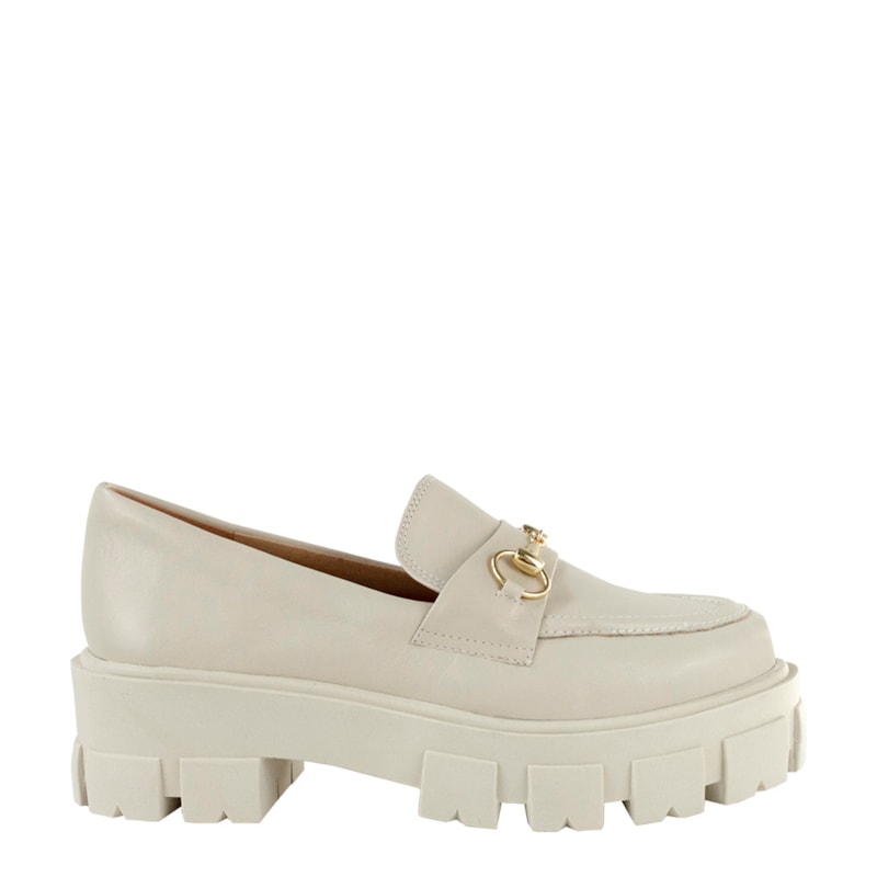 Loafer Tratorado Couro Off White 681 Loafer Tratorado Couro Off White 681