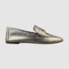 Mocassim Lury Couro Metalizado Ouro Light 051
