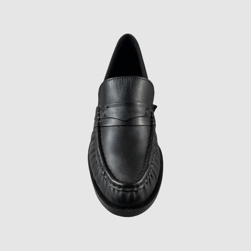 Mocassim Marcela Couro Preto 282