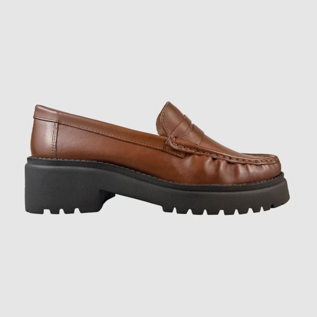 Mocassim Nara Couro Camel 574