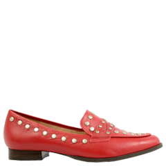 Mocassim Tomboy Gucci Inspired em Couro Framboesa com Tachas 613 Mocassim Tomboy Gucci Inspired em Couro Framboesa com Tachas 613