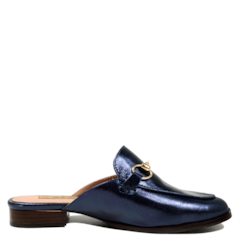 Mule Gucci Inspired Couro Marinho Metalizado 531 Mule Gucci Inspired Couro Marinho Metalizado 531
