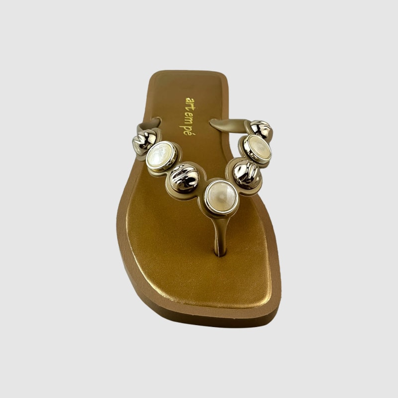 Rasteira Giu Bronze/Off White 004