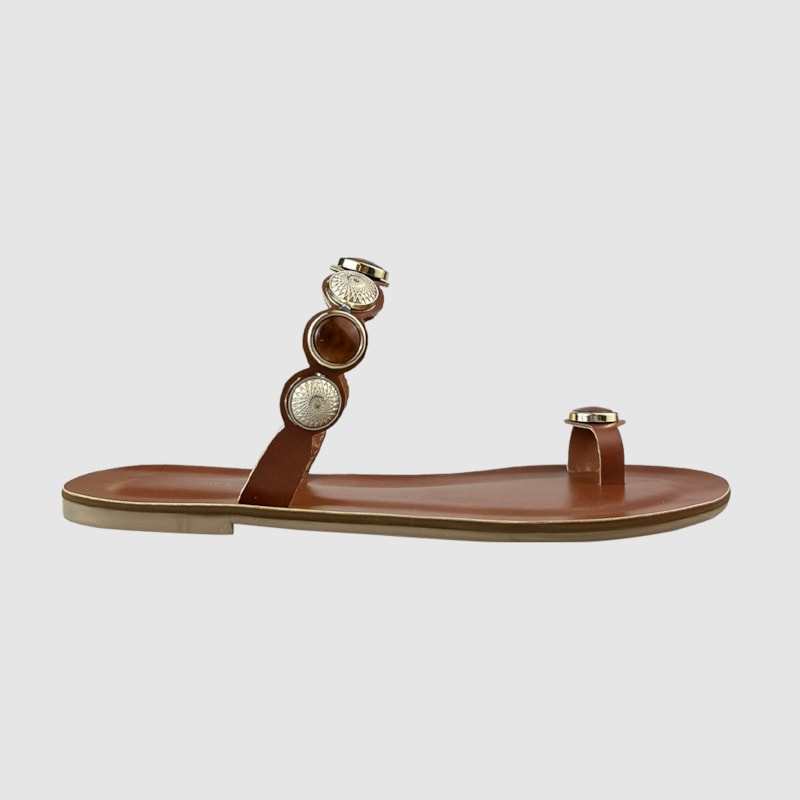 Rasteira Liz Camel 448