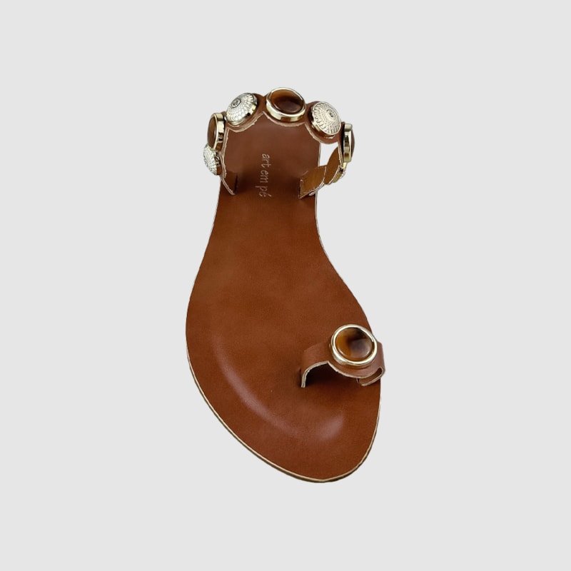 Rasteira Liz Camel 448