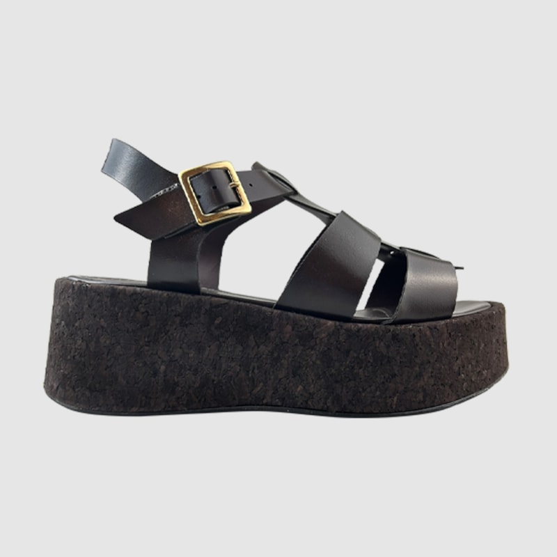 Sandália Flatform Ana Júlia Café 645
