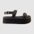 Sandália Flatform Iza Camurça Couro Café 297