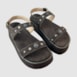 Sandália Flatform Iza Camurça Couro Café 297