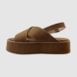 Sandália Flatform Jessy Couro Nobuck Capuccino 300