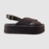 Sandália Flatform Jesy Couro Nobuck Café 300