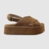 Sandália Flatform Jesy Couro Nobuck Capuccino 300