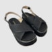 Sandália Flatform Jesy Couro Nobuck Preto 300