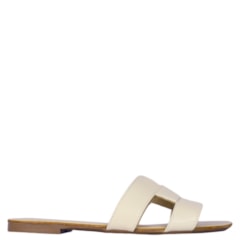 Sandália Hermes Inspired em Couro Off White 114 Sandália Hermes Inspired em Couro Off White 114