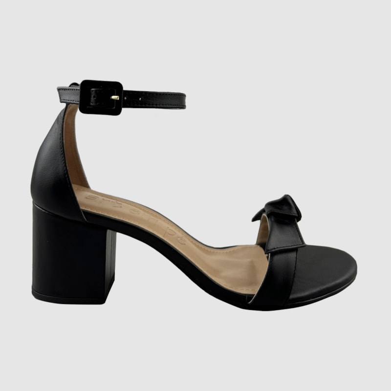 Sandália Laura Couro Preto 217 Sandália Laura Couro Preto 217