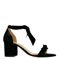Sandália Olivia Salto Bloco em Nobuck Preto 100 Sandália Olivia Salto Bloco em Nobuck Preto 100