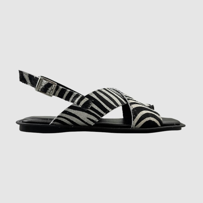 Sandália Rasteira Duda Zebra 144