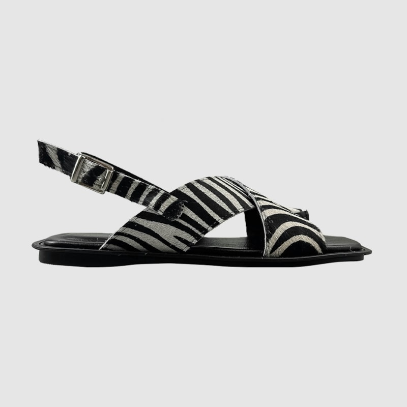 Sandália Rasteira Duda Zebra 144