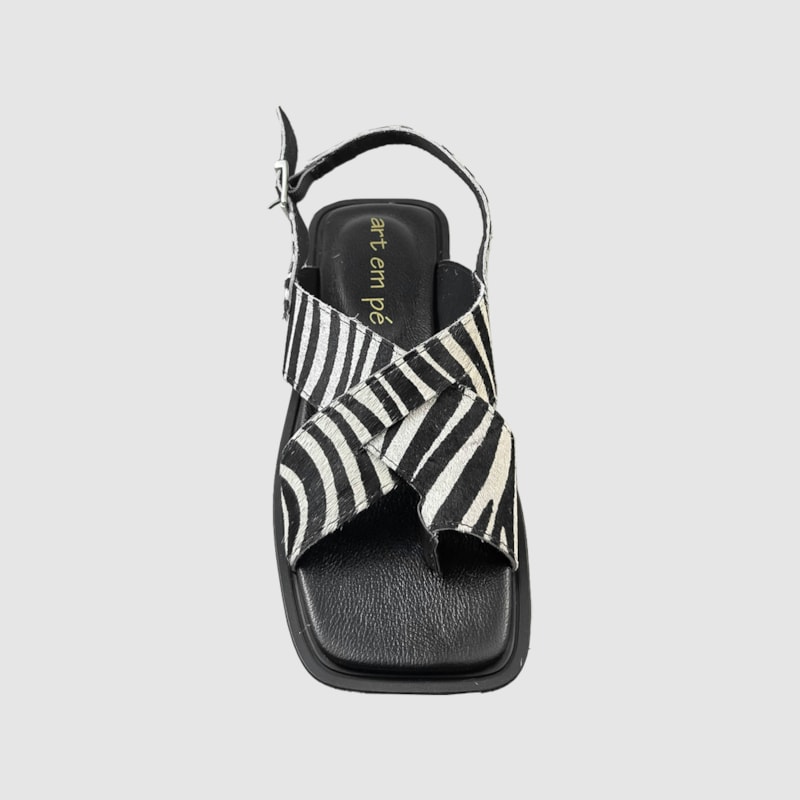 Sandália Rasteira Duda Zebra 144