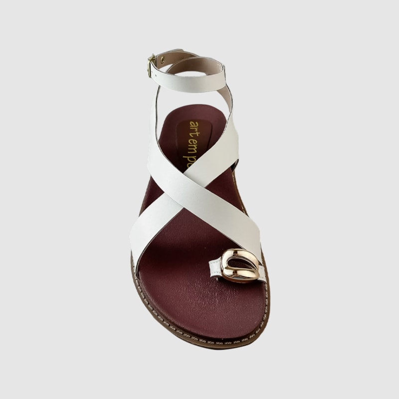Sandália Rasteira Fê Off White145