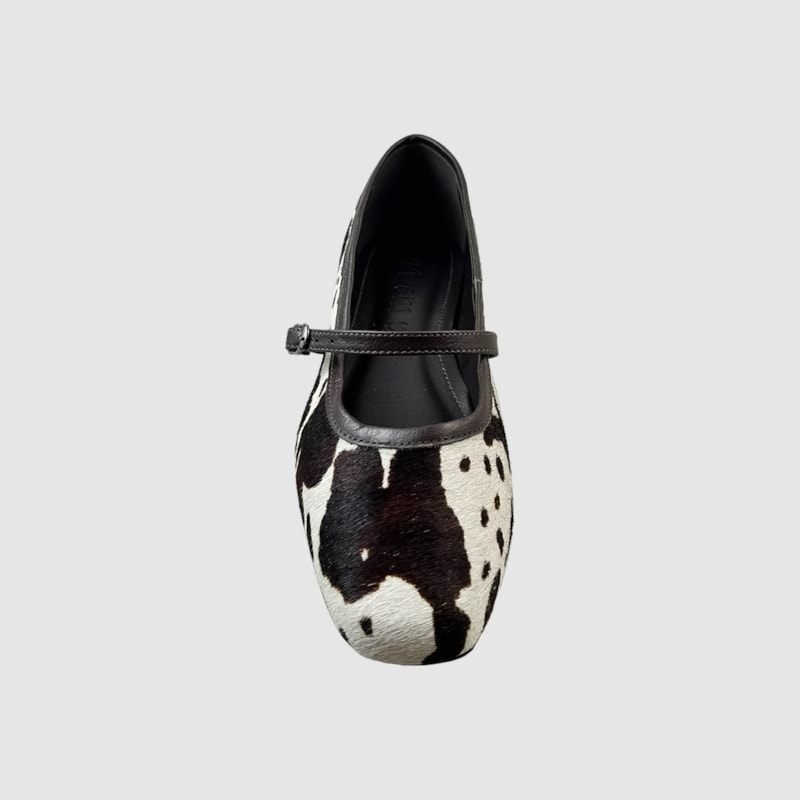 Sapatilha Flávia Pelo Couro Cow 092