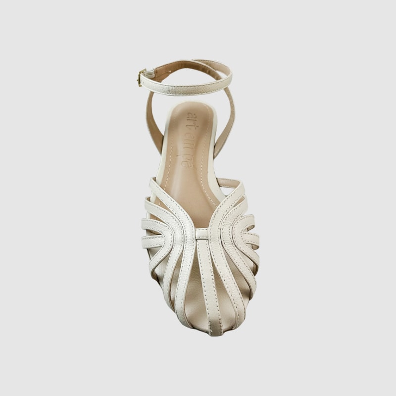 Sapatilha Retrô Rê Couro Off White 103