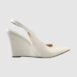 Scarpin Ana Salto Anabela Verniz Branco 161